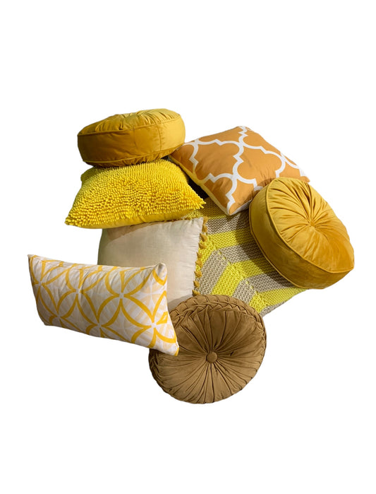 Cushions Mixed - Yellow x8 Bundle