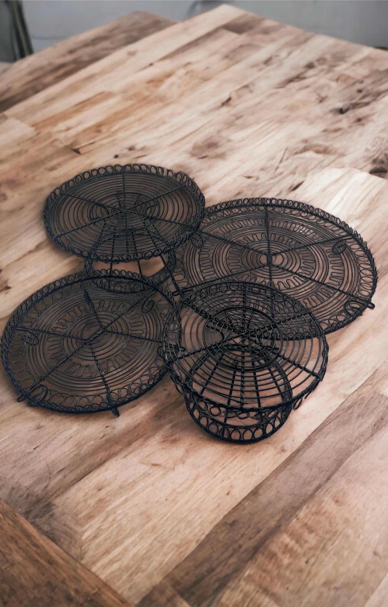 black wire cake stands Rockhampton Vintage Hire