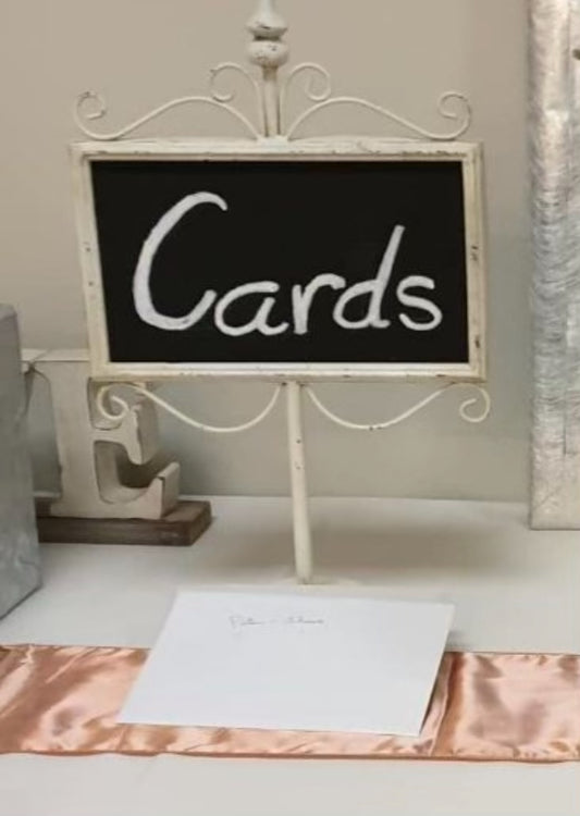 Chalkboard - Table Display Sign 50 cm tall Wedding & Events Rockhampton Vintage Hire