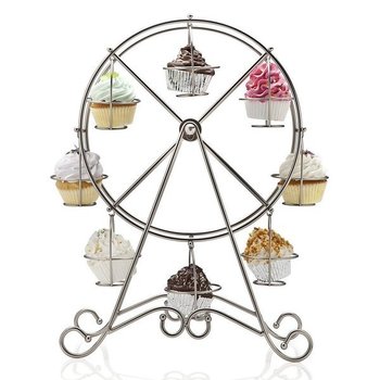 Ferris Wheel - Silver Metal Cup Cake Stand Rockhampton Vintage Hire