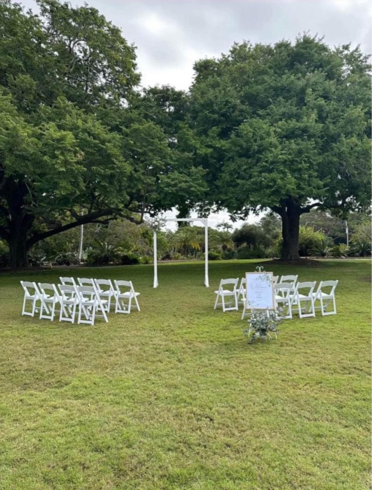 Gorgeous large white timber arbor Rockhampton Vintage Hire Wedding Hire