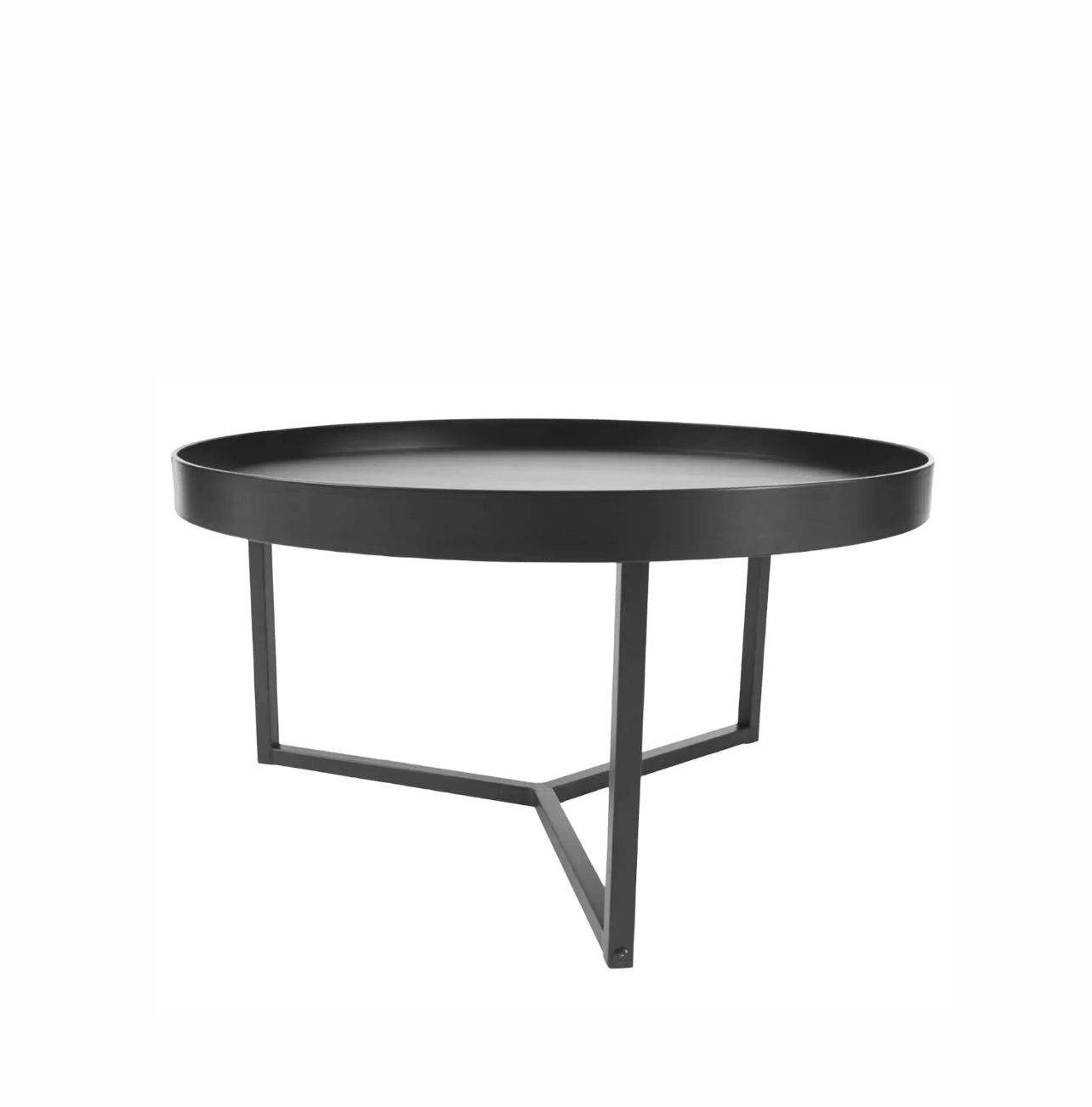 Coffee Table Round Black Rockhampton Vintage Hire