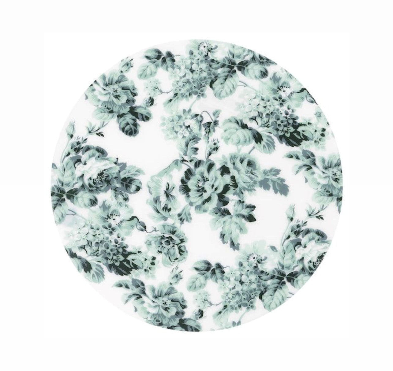 Placemats - Round Green & White Floral