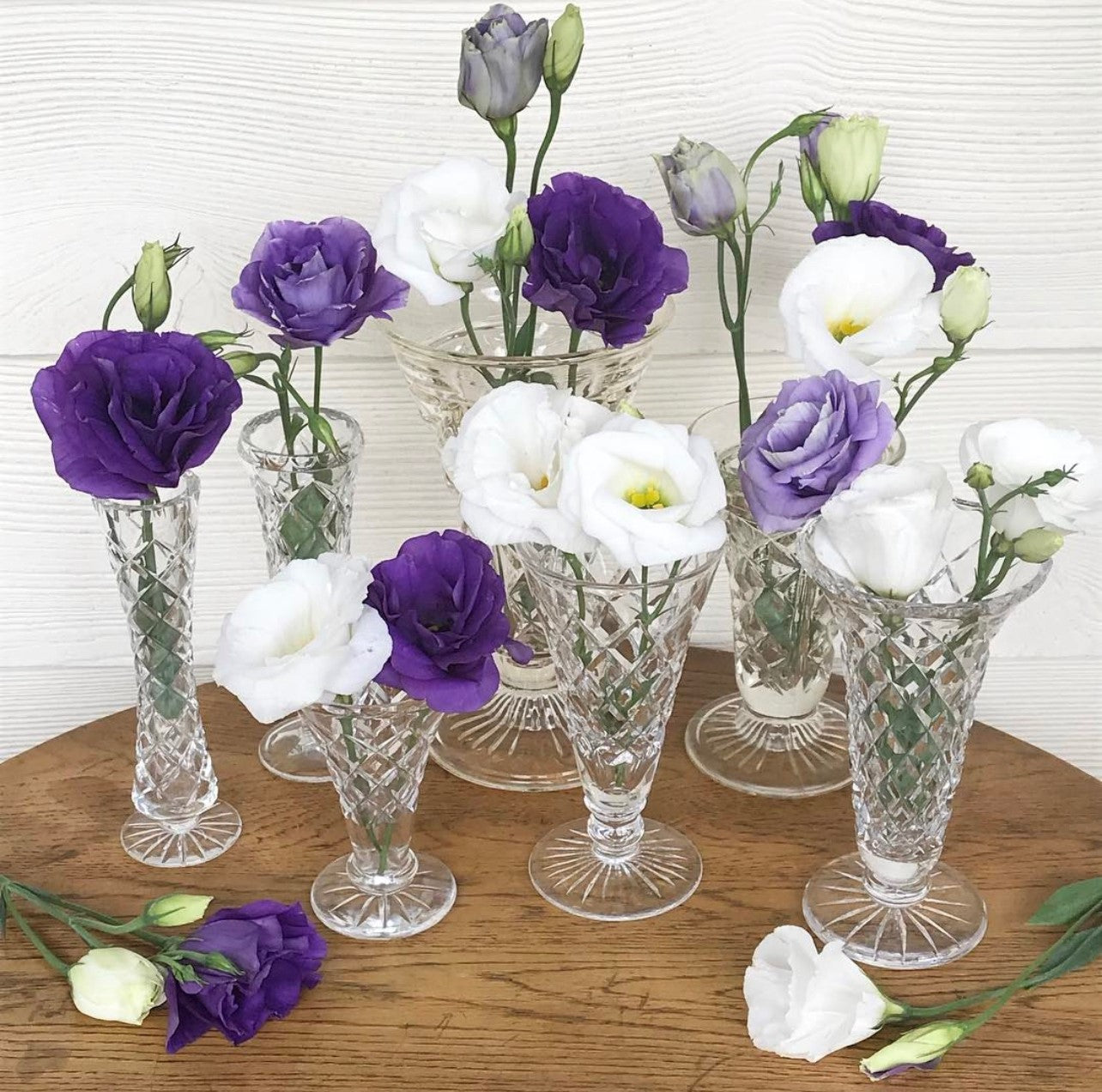 Vintage Glass & Crystal Vases - Mixed Sizes Rockhampton Vintage Hire