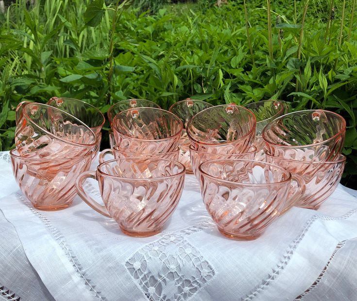 Vintage Punch Bowl Pink