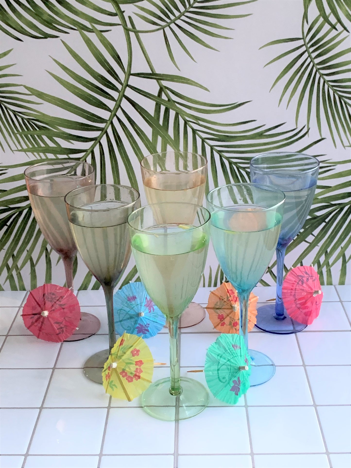 Glasses - Coloured Wine Glasses x6 Bundle