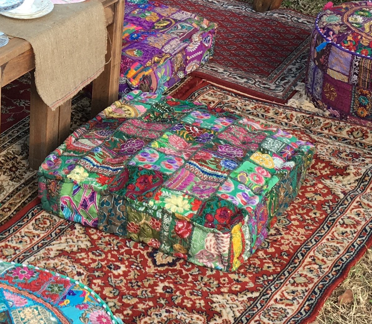 Boho Ottomans & Cushions