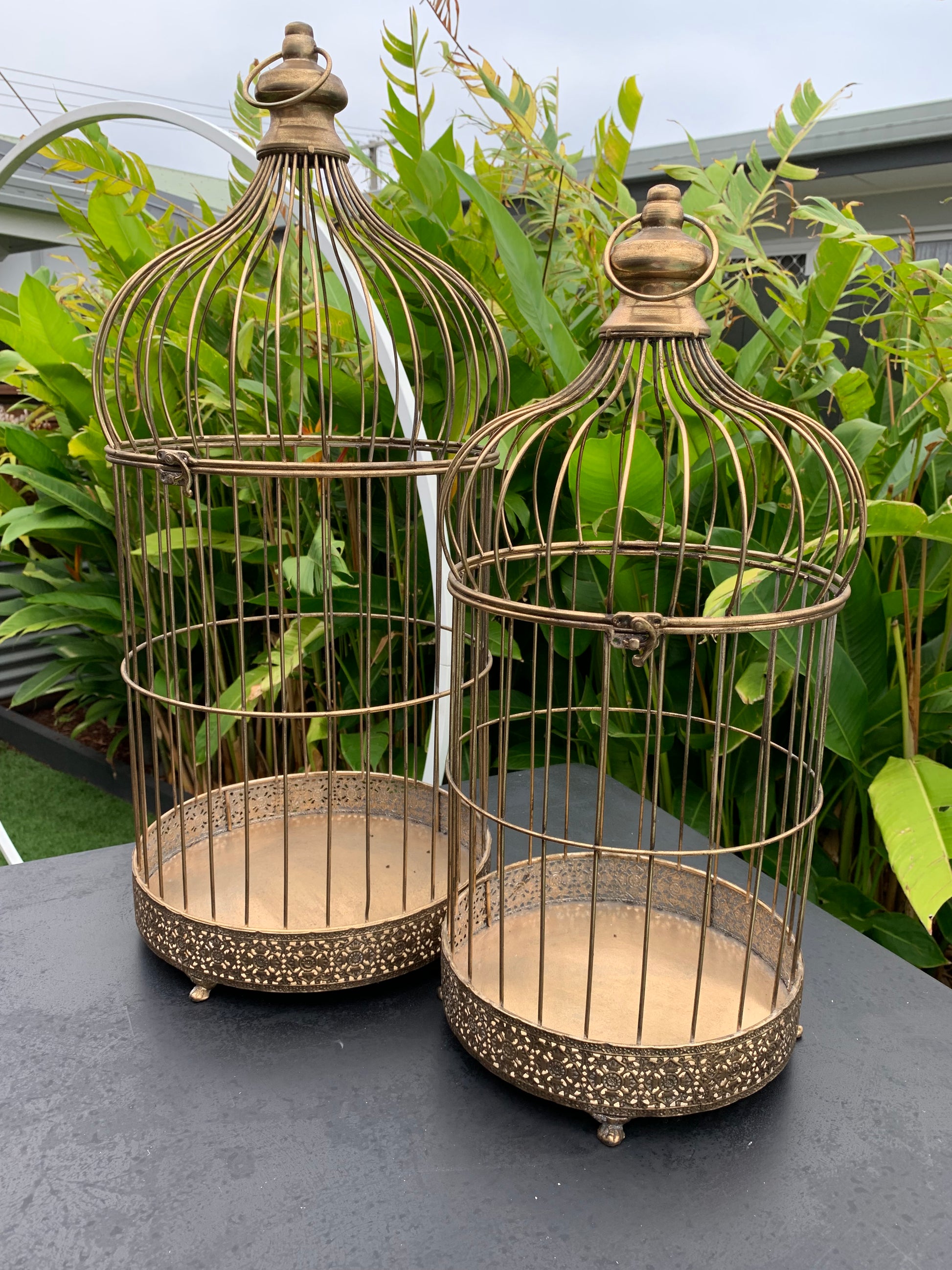 Bird Cages Gold & Wire Rockhamtpon Vintage Hire