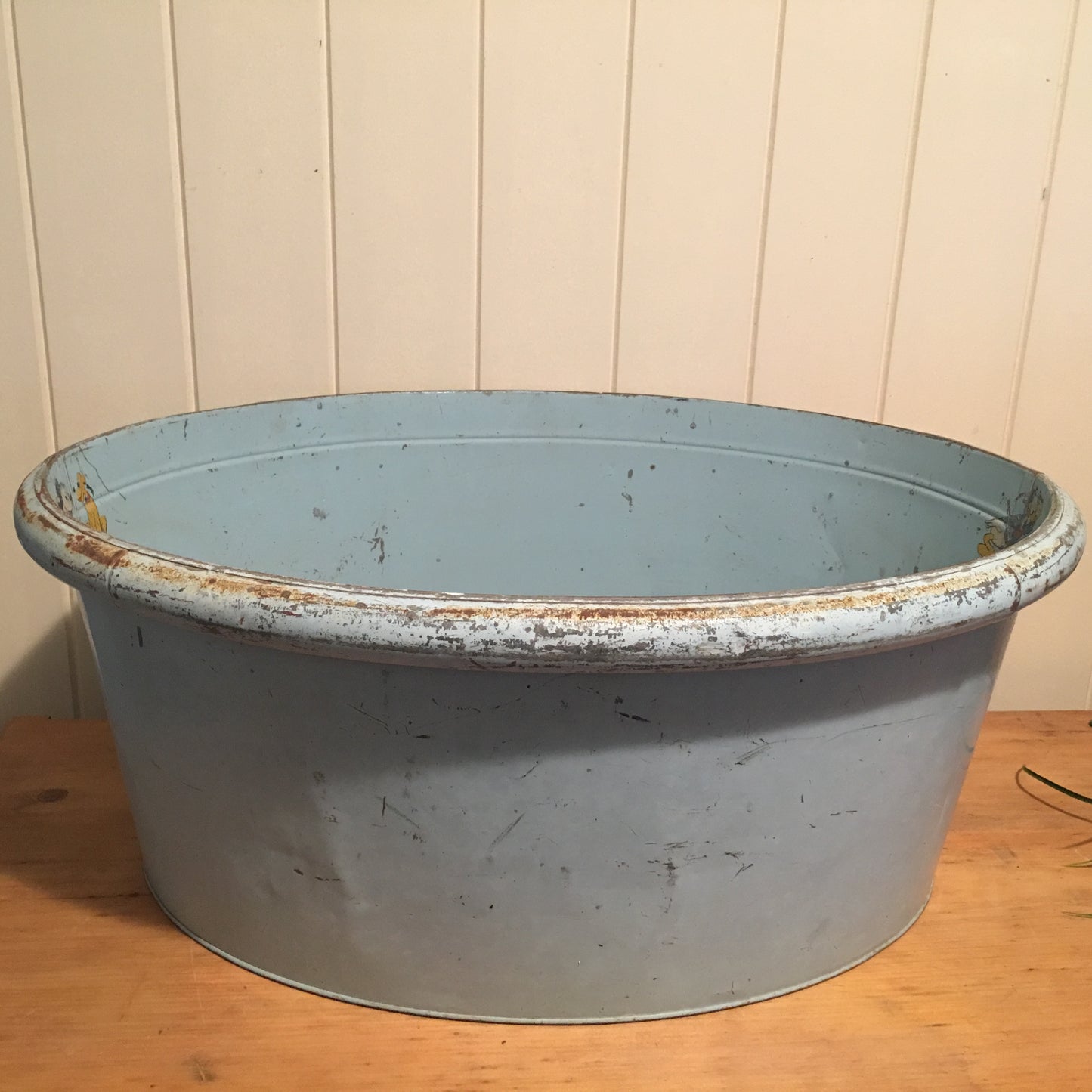 Vintage Drinks Tub - Galvanized Blue Rockhampton Vintage Hire