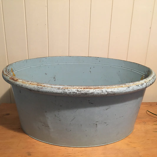 Vintage Drinks Tub - Galvanized Blue Rockhampton Vintage Hire