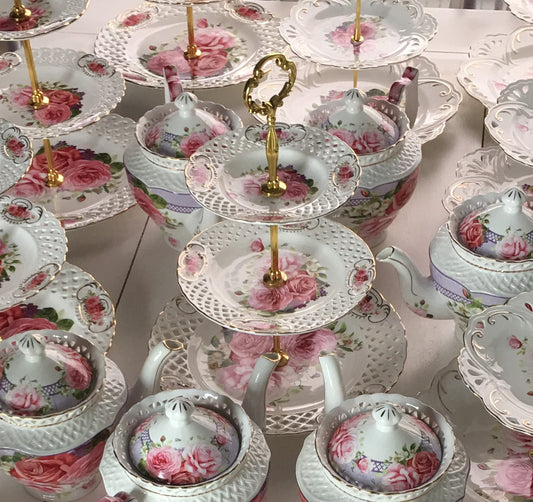 High Tea - Cake Plates 3 Tiered Rockhampton Vintage Hire