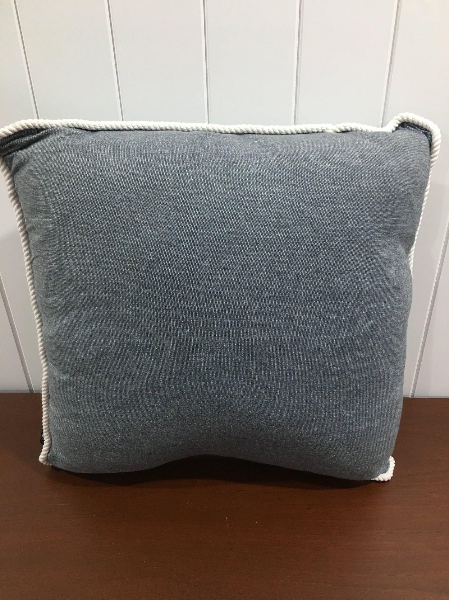 Standard Square Cushions - Grey with white rope edge Rockhampton Vintage Hire