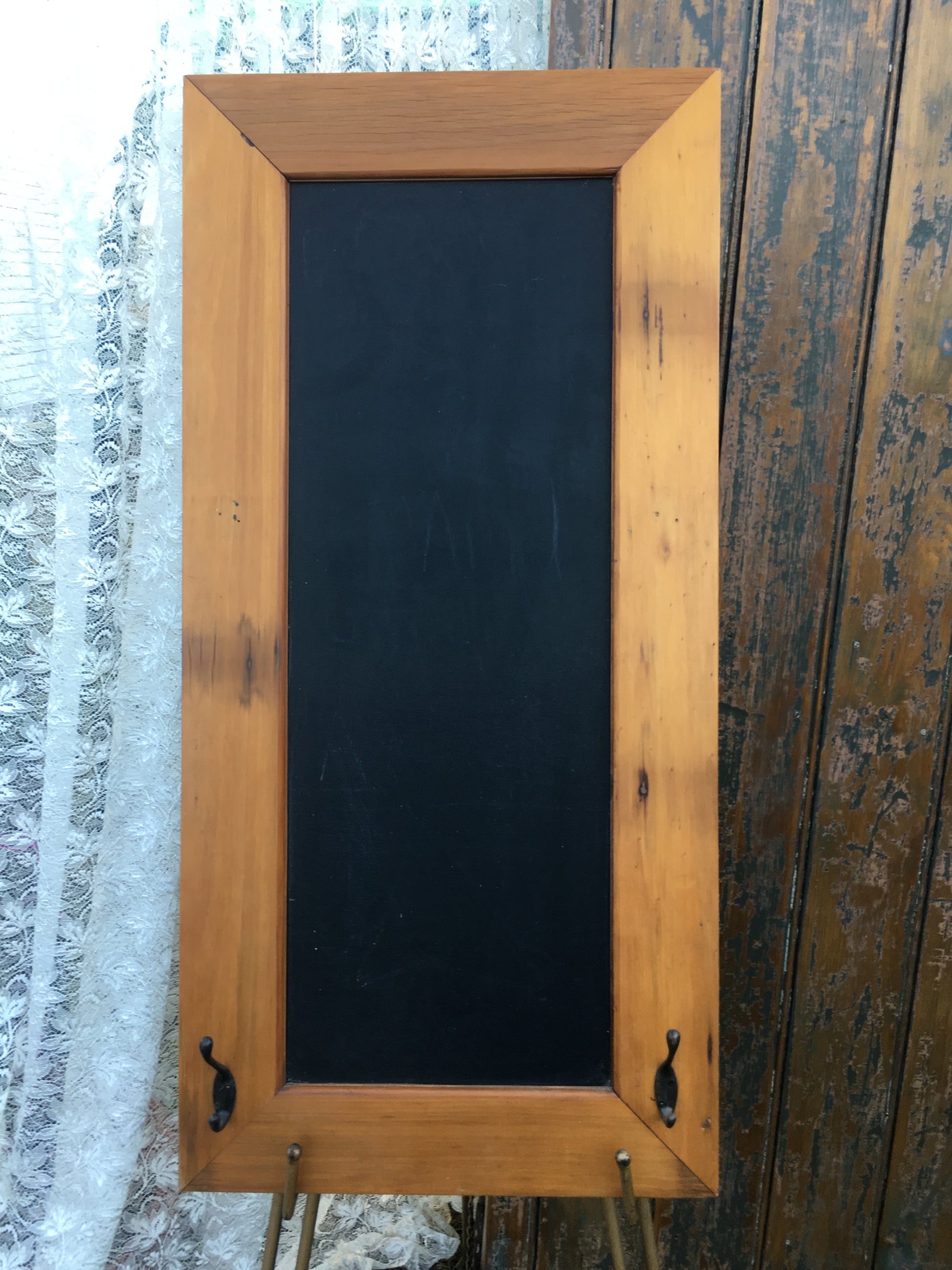 Chalkboard set in Vintage wood frame Rockhampton Vintage Hire