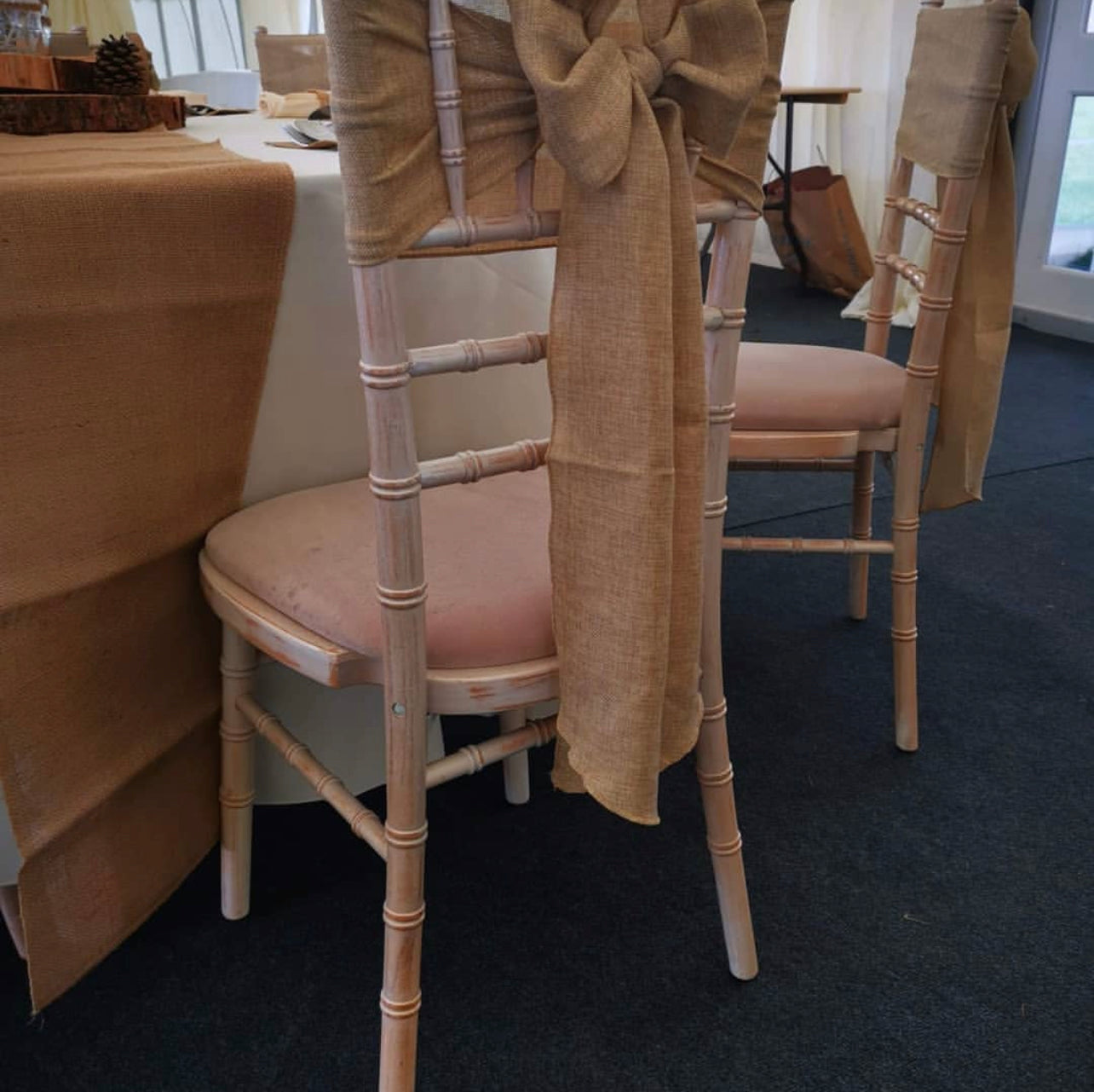 Chair Sash - Burlap Hessian Rockhampton Vintage Hire