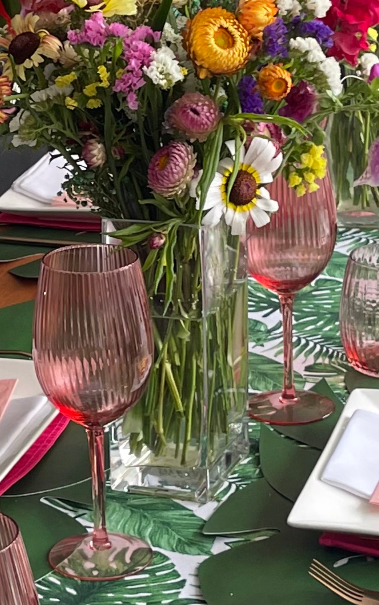 Wine Blush Pink Ripple Rockhampton Vintage Hire