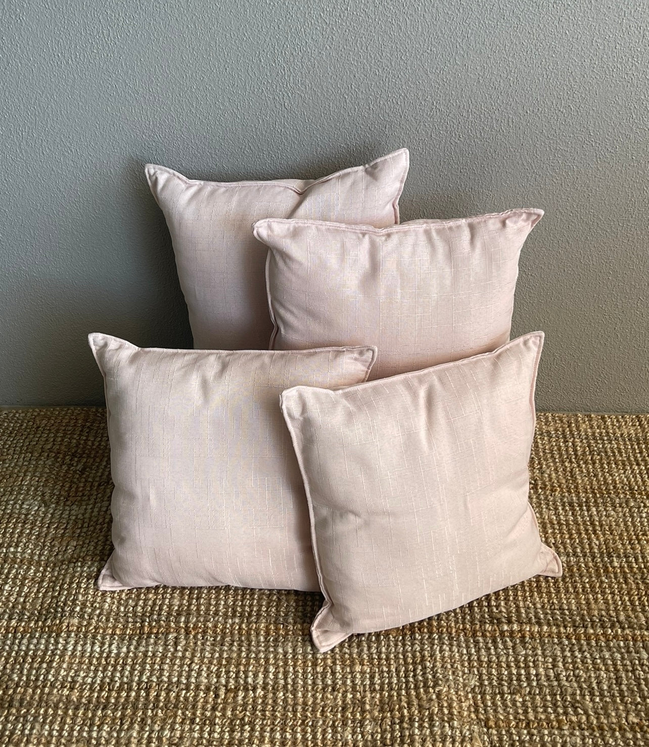 Standard Square Cushions - Light Pink x 4 Bundle Rockhampton Vintage Hire