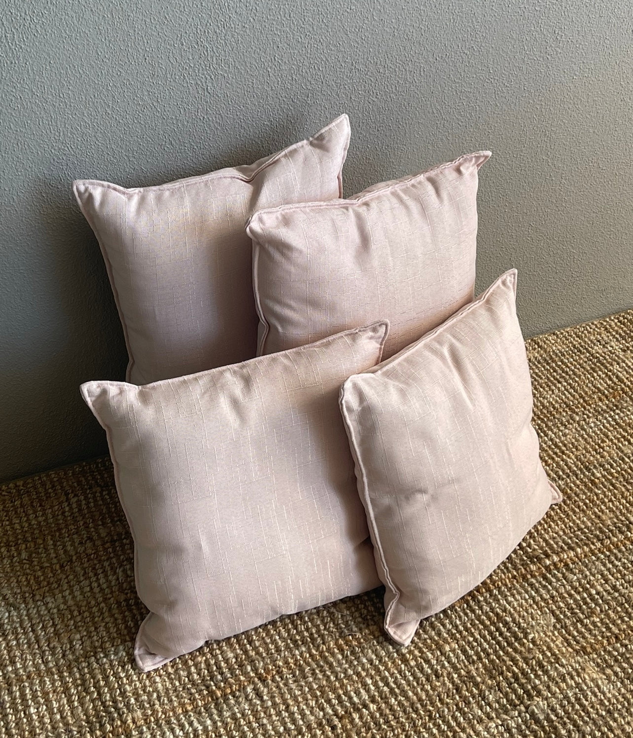 Standard Square Cushions - Light Pink x 4 Bundle Rockhampton Vintage Hire