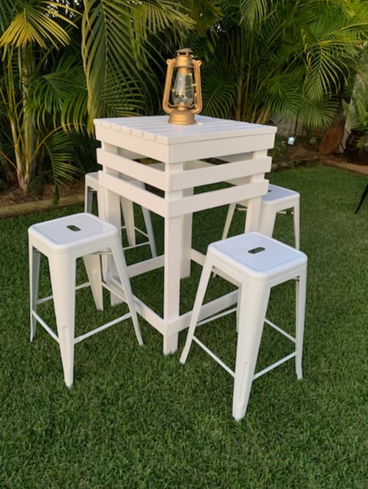 Chairs - Stools Wedding & Event Tolix White Rockhampton Vintage Hire