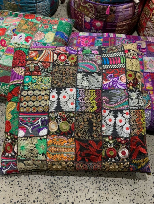 Bohemian Cushions - Large Square Black