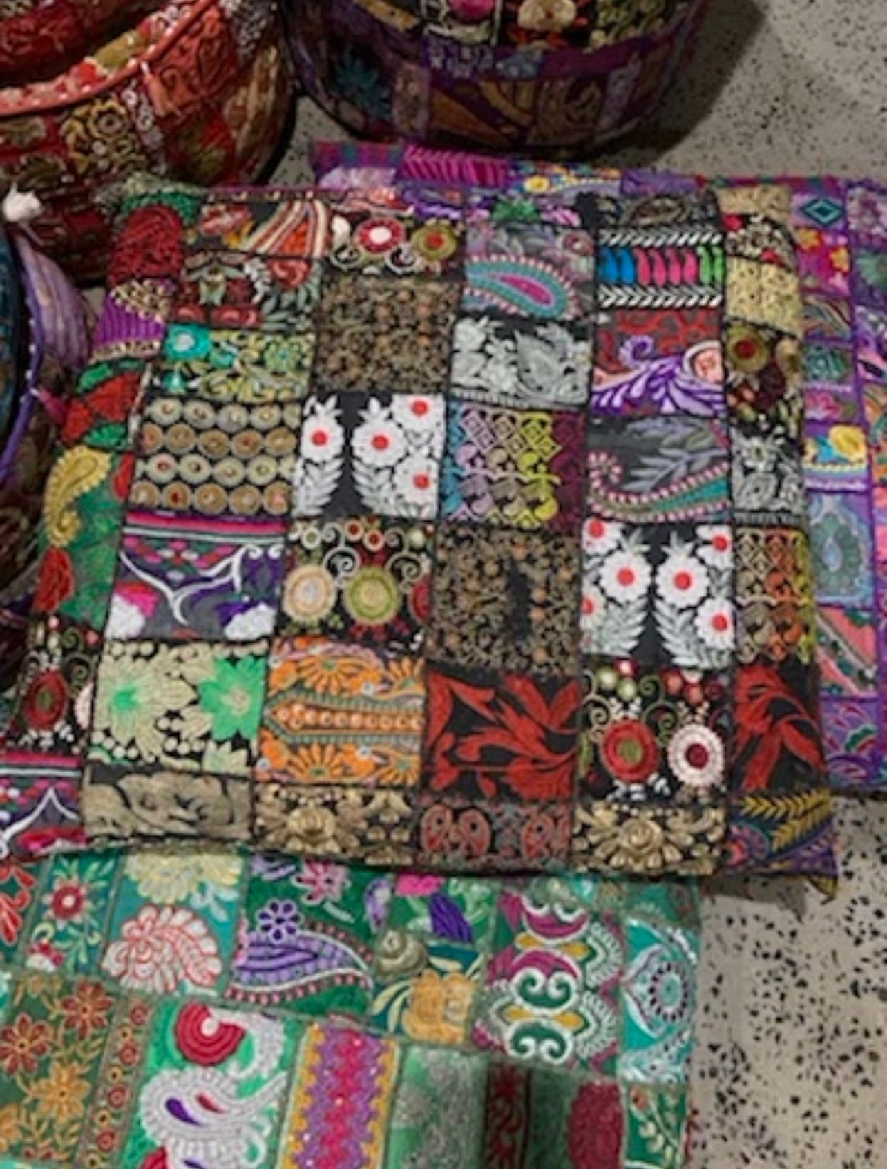 Bohemian Cushions - Large Square Black