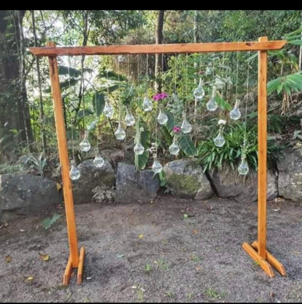 RVH Arbor - Rustic Wood Square Rockhampton Vintage Hire Wedding Hire 