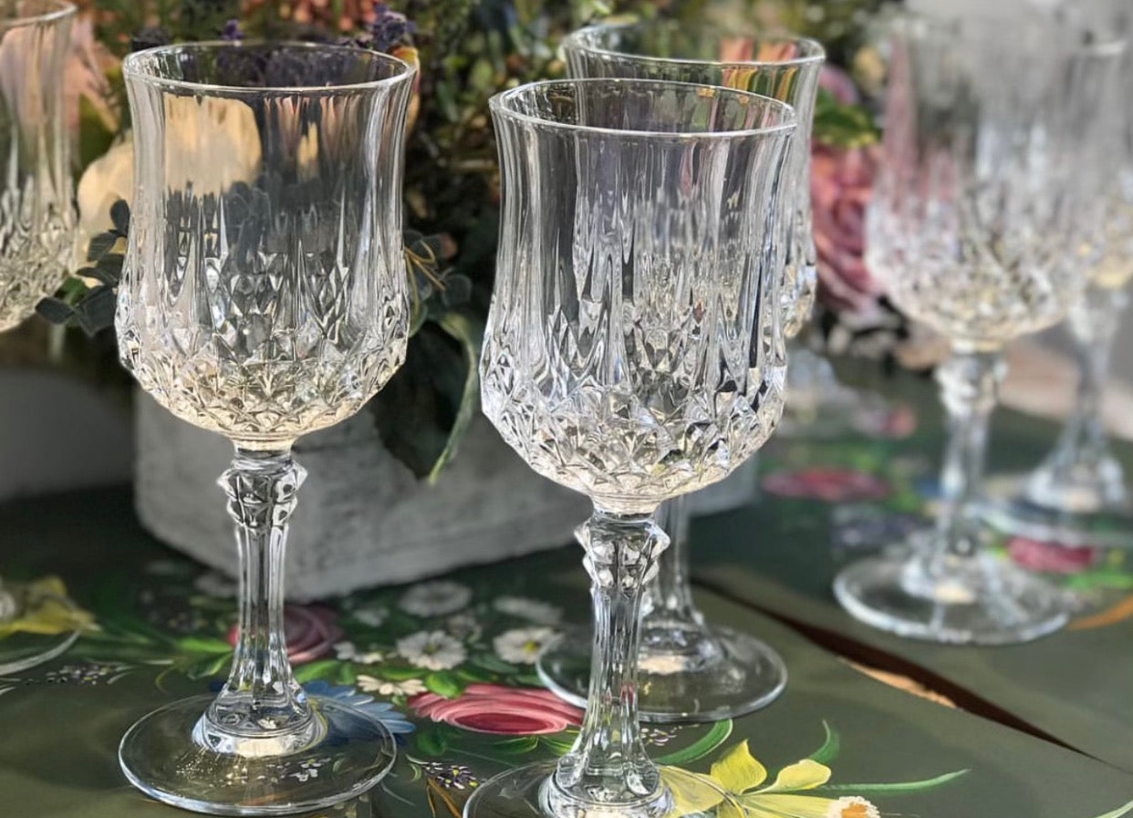 Vintage Crystal Glass Set 8