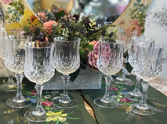 Vintage Crystal Glass Set 8