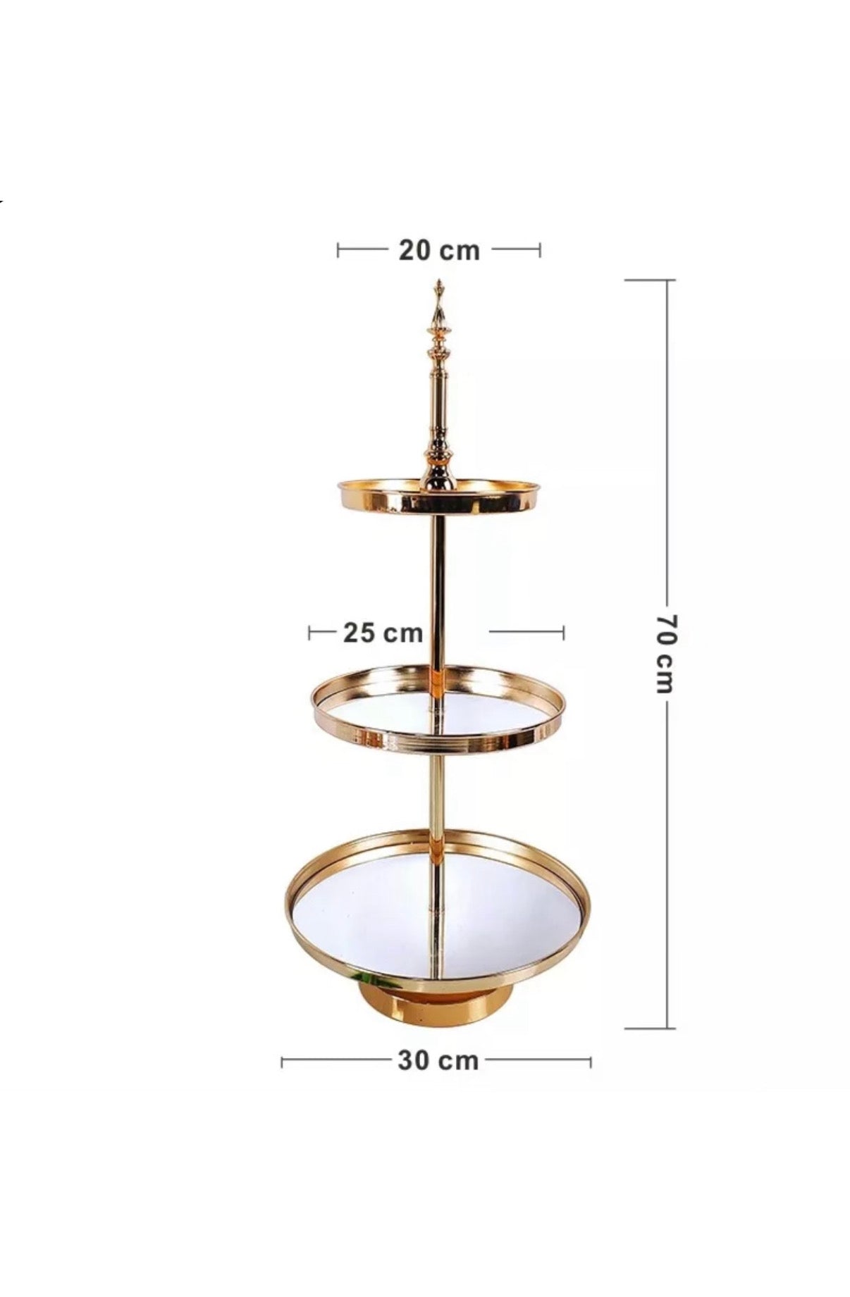 RVH Cake Stand 3-Tiered Cake Stand Gold Luxe Rockhampton Vintage Hire Weddings Rockhampton