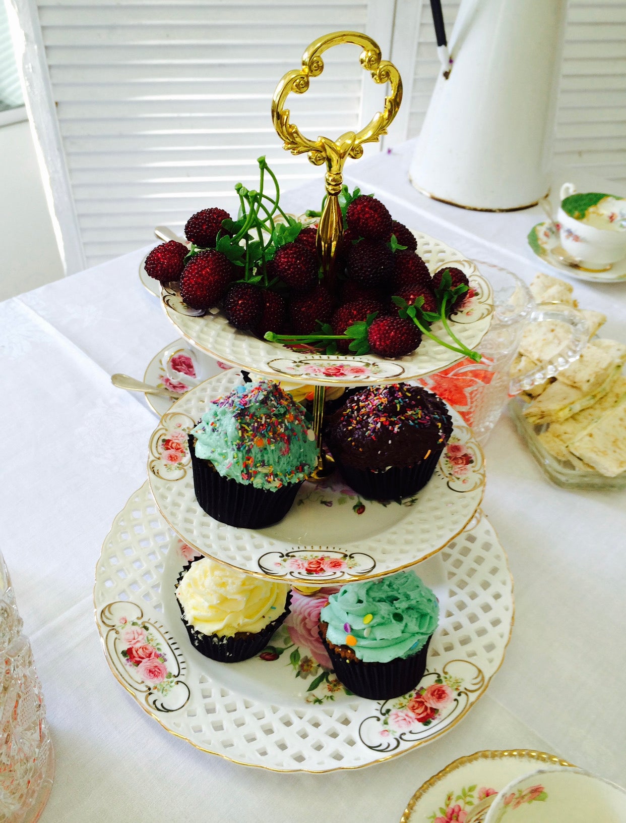 High Tea - Cake Plates 3 Tiered Rockhampton Vintage Hire