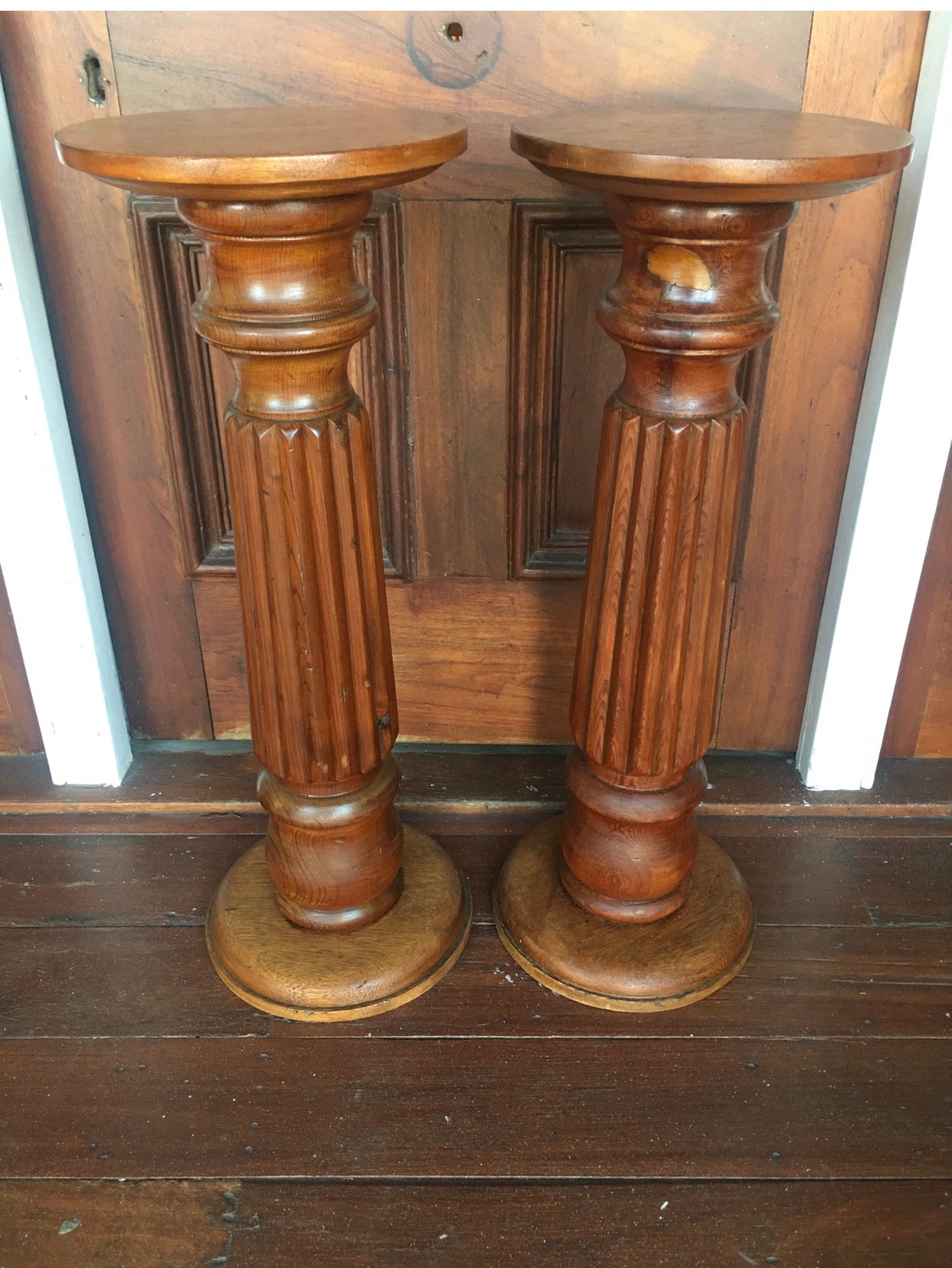 Plinths - Wood Flower Plinths x2 Bundle Rockhampton Vintage Hire