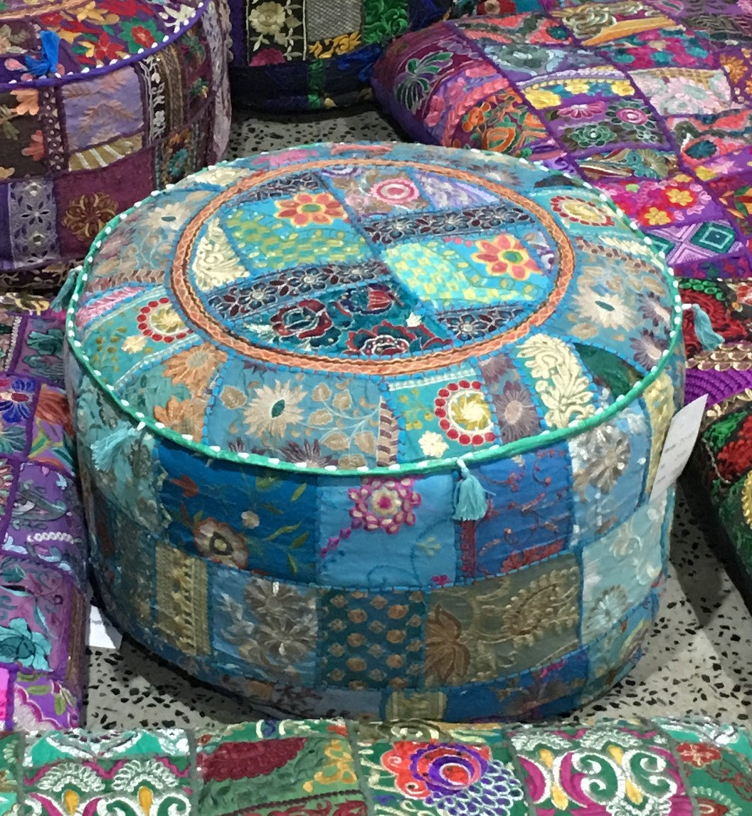 Ottomans - Boho Green x 2