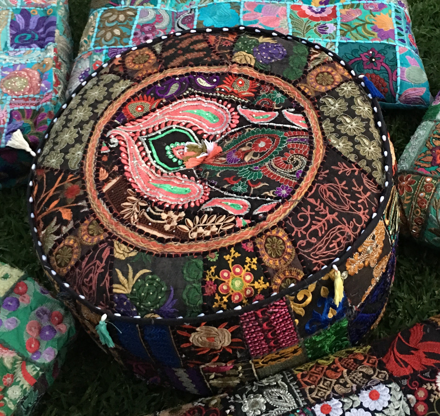 Boho Ottomans & Cushions