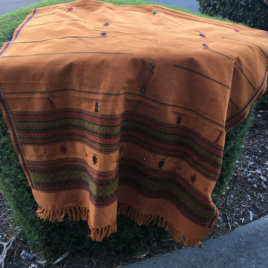 Vintage Throw Rug - Throw Rust