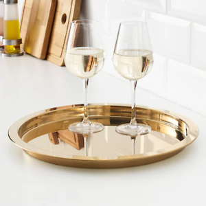 Serving Trays - Round Gold Rockhampton Vintage Hire